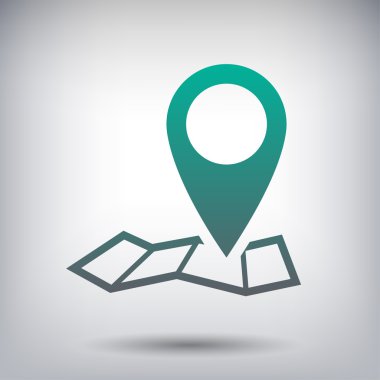 harita simgesi üzerinde toplu iğne