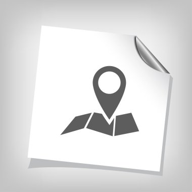 harita simgesi üzerinde toplu iğne