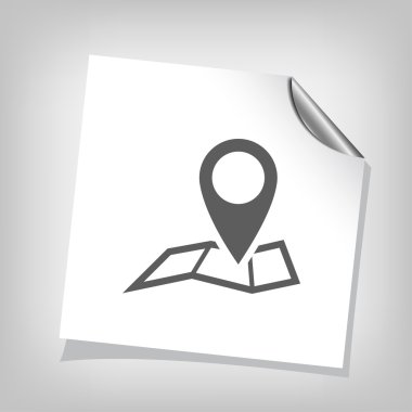 harita simgesi üzerinde toplu iğne