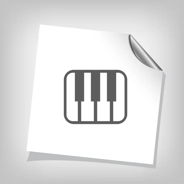 Pictograma de teclado de música —  Vetores de Stock