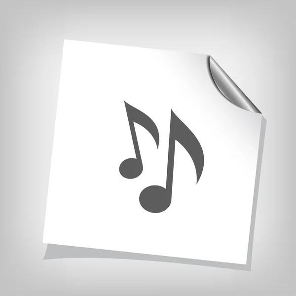 Pictogramme de note de musique — Image vectorielle