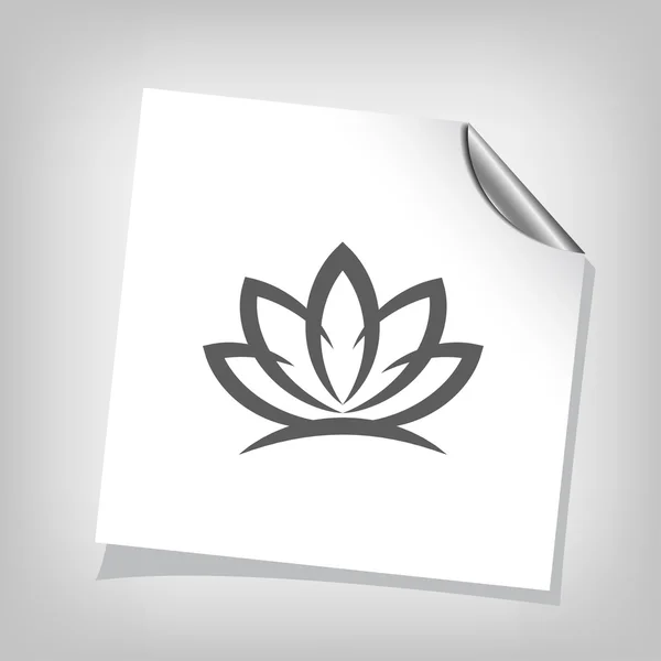 Pictograph van lotus pictogram — Stockvector