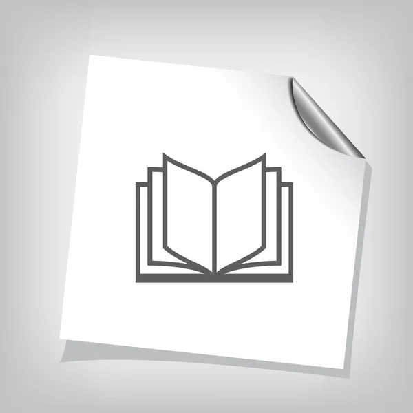 Pictografía del icono del libro — Vector de stock