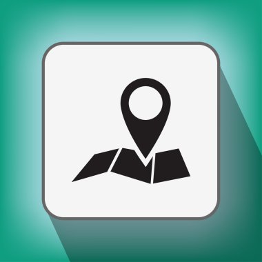 harita simgesi üzerinde toplu iğne