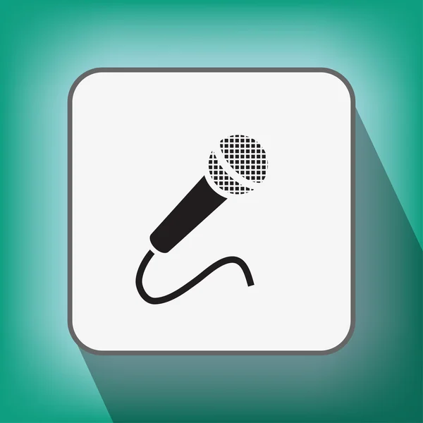 Icône de microphone signe — Image vectorielle