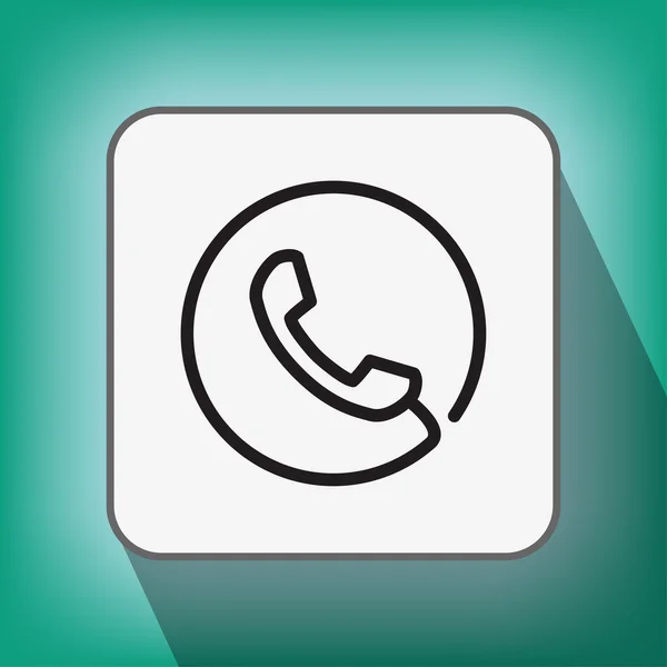 Pictograph van telefoonpictogram — Stockvector