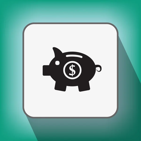 Pictograph van moneybox pictogram — Stockvector