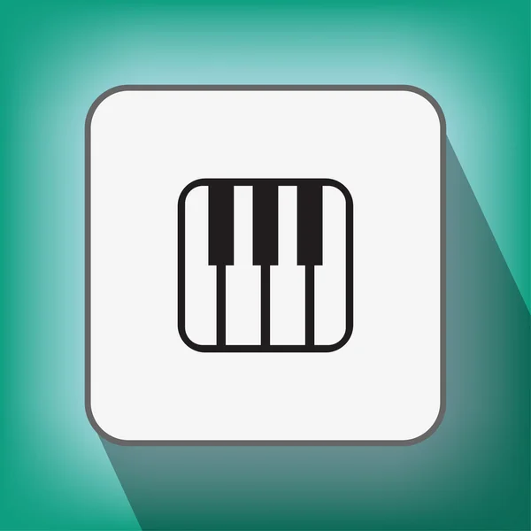 Pictograph of music keyboard — Stock Vector