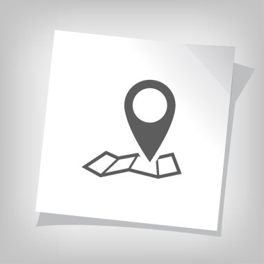 harita simgesi üzerinde toplu iğne