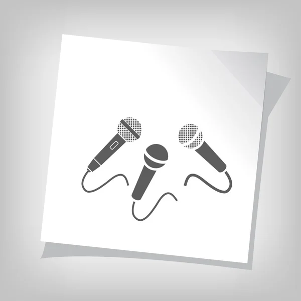 Microphones icon design — Stock Vector