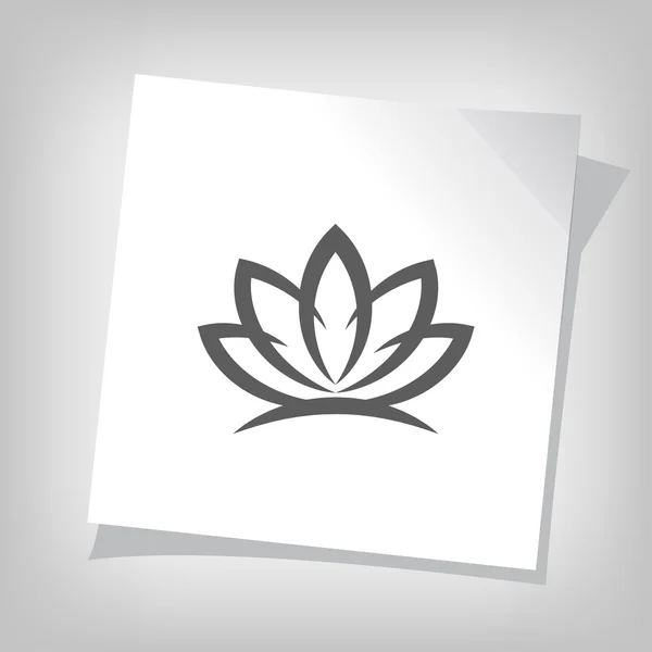 Ekibimizi lotus simgesinin — Stok Vektör