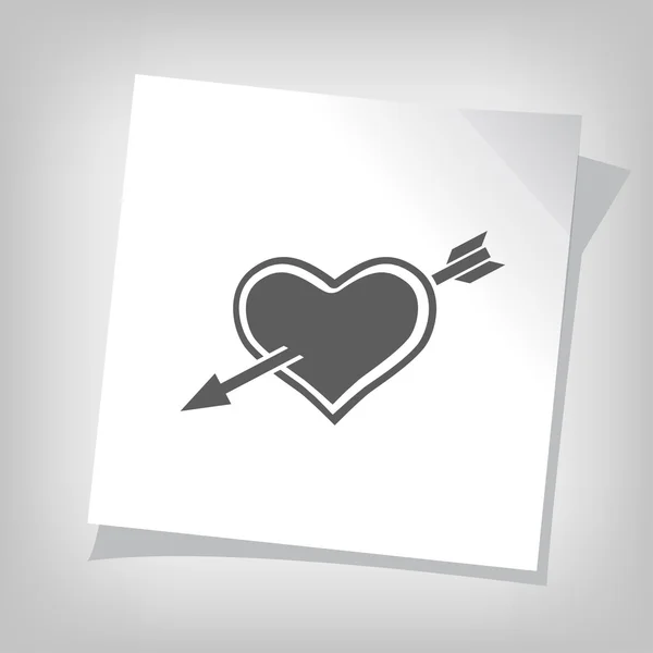 Піктограма серця зі стрілою — стоковий вектор