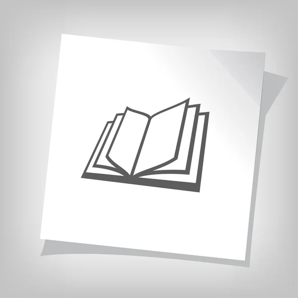Piktogramm der Buch-Ikone — Stockvektor