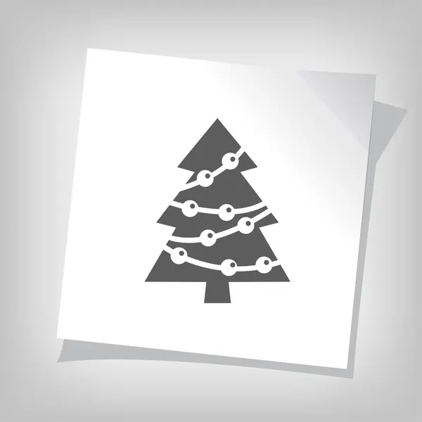 Pictograph van kerstboom — Stockvector