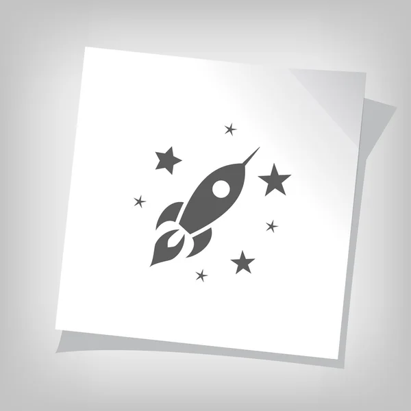 Raket pictogram teken — Stockvector