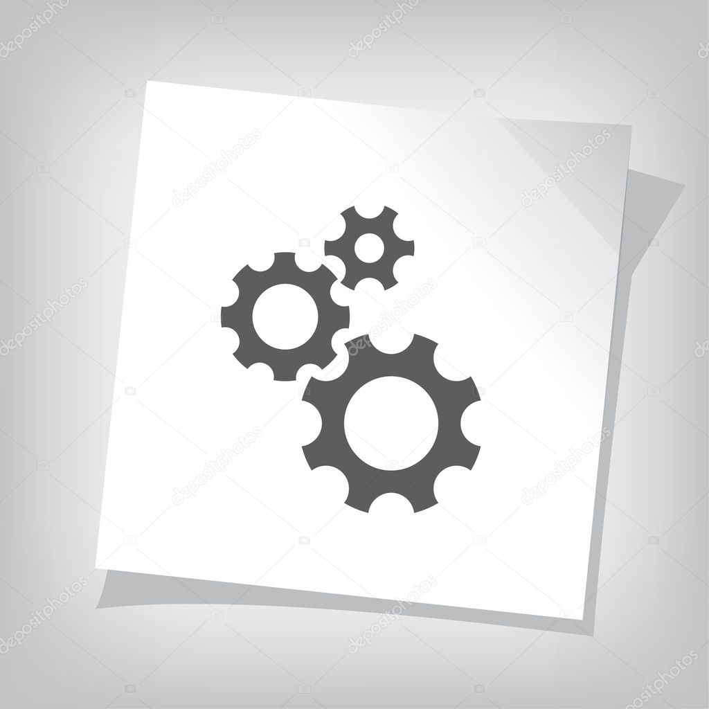 Pictograph of gear icon