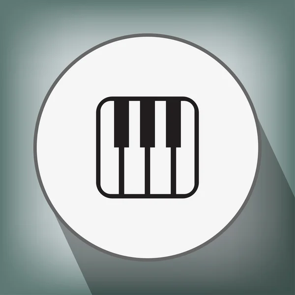 Pictograma de teclado de música — Vetor de Stock