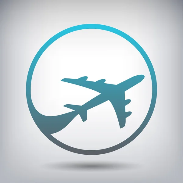 Pictograph of airplane  icon — Stock Vector