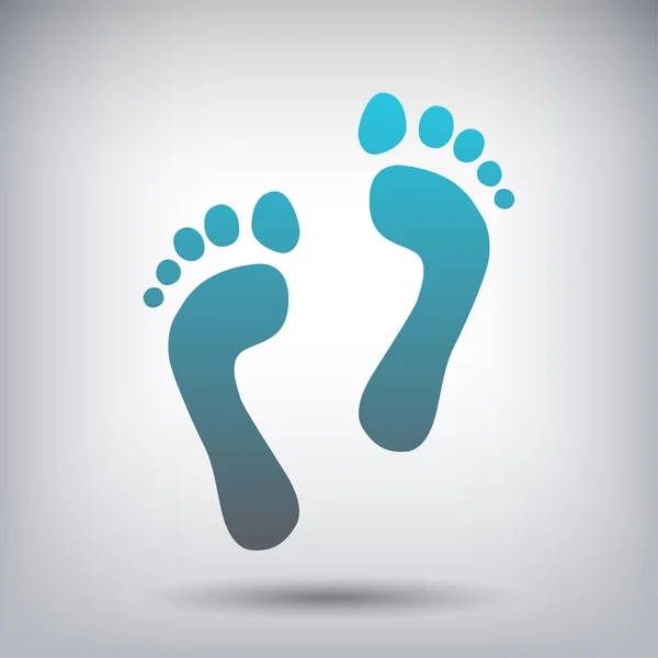 Piktogramm der Fußabdrücke — Stockvektor