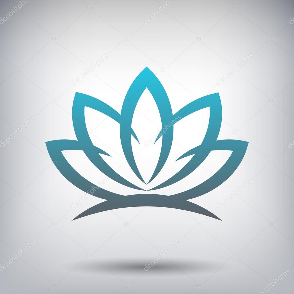 Pictograph of lotus vector icon