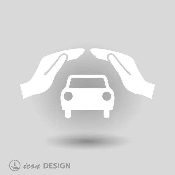 Pictografía del icono del coche — Vector de stock