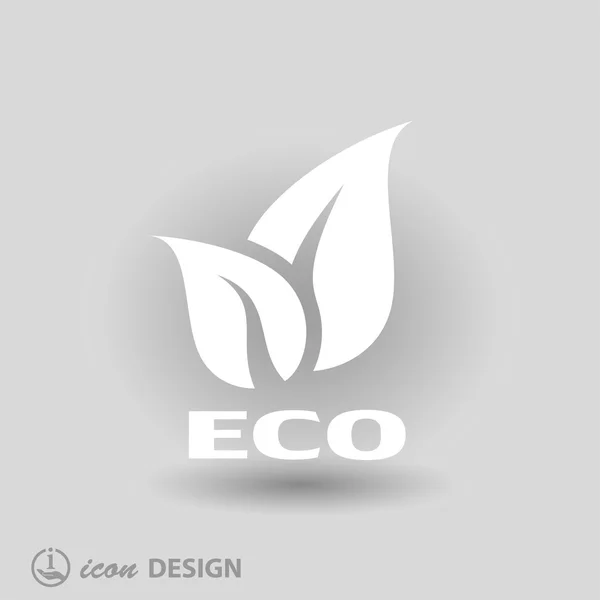 Pictograma de ícone ecológico —  Vetores de Stock