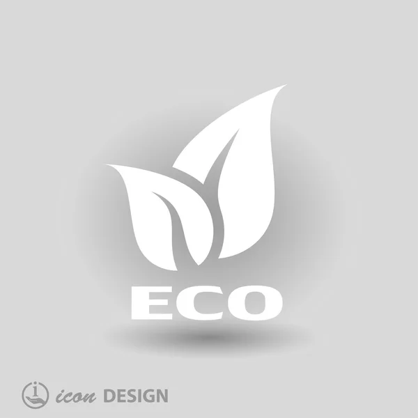 Pictograph of eco icon — Stock Vector