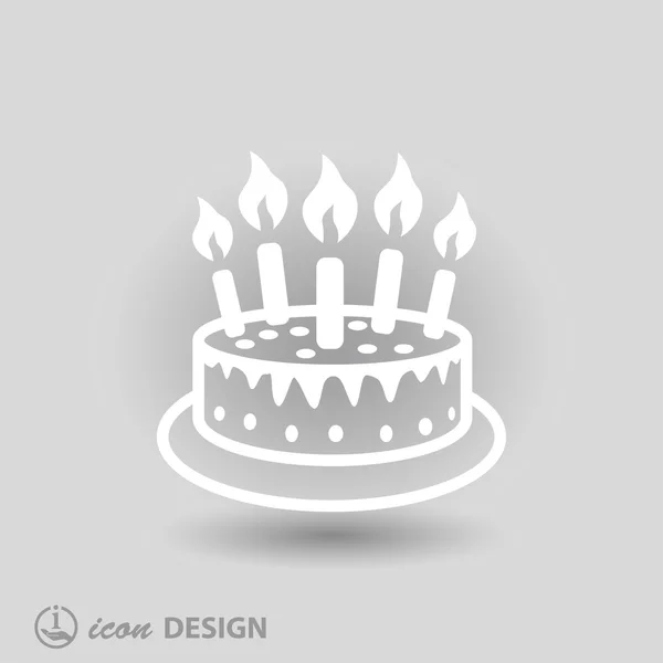 Pictograph of cake icon — Stock Vector