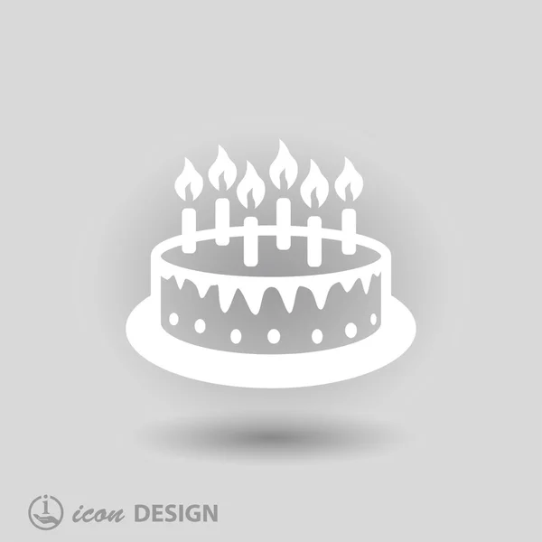 Pictograph of cake icon — Stock Vector