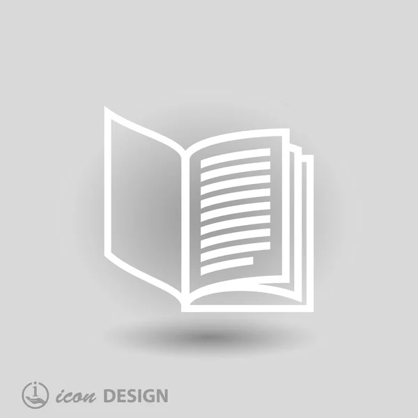 Pictografía del icono del libro — Vector de stock