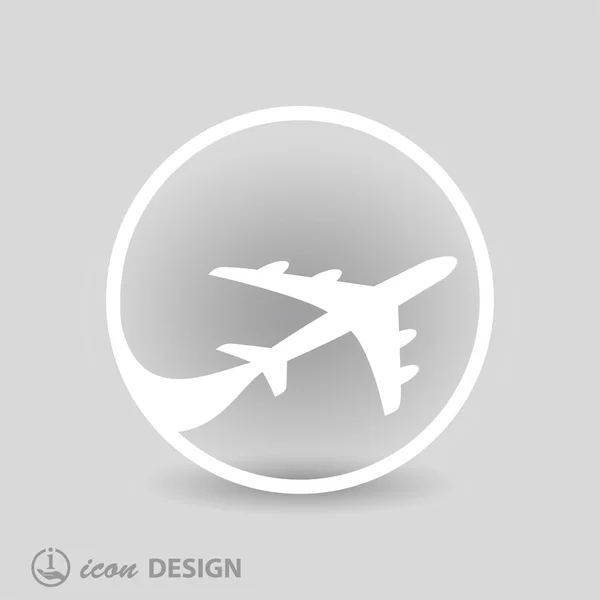 비행기 아이콘의 상형 — 스톡 벡터