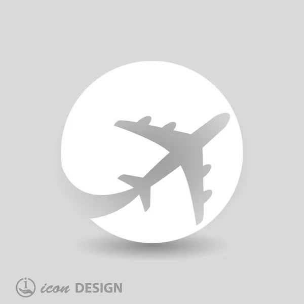 Pictografía del icono del avión — Vector de stock