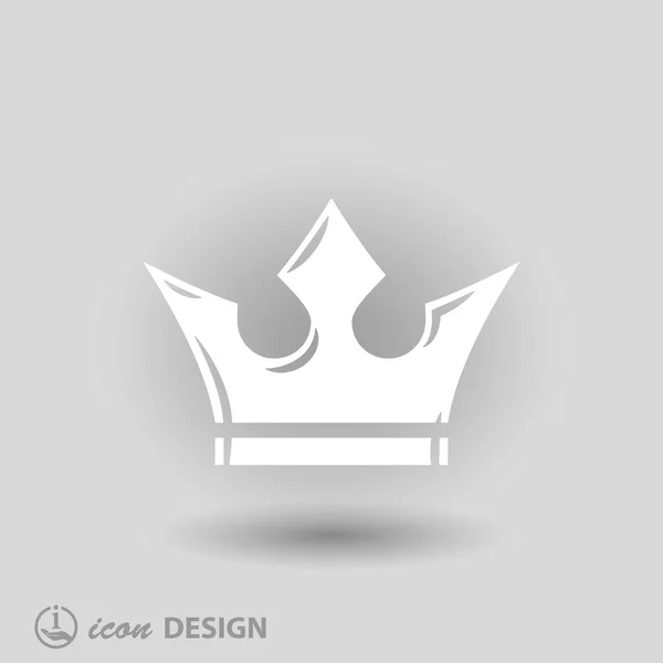 Pictografía del icono de la corona — Vector de stock