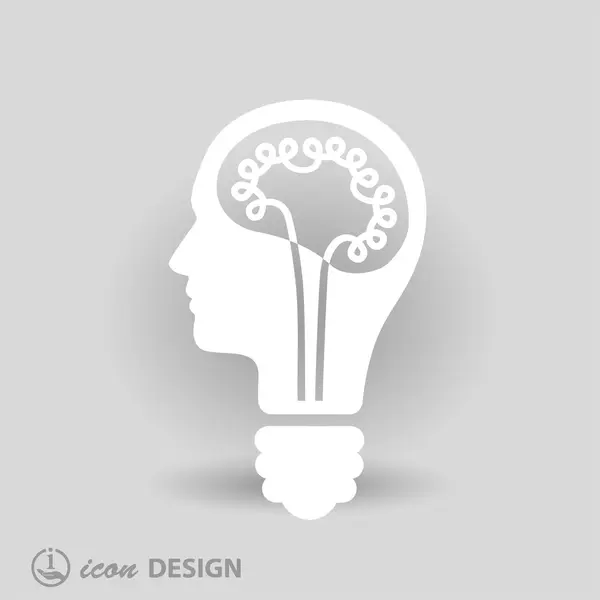 Pictografía del concepto de bombilla — Archivo Imágenes Vectoriales
