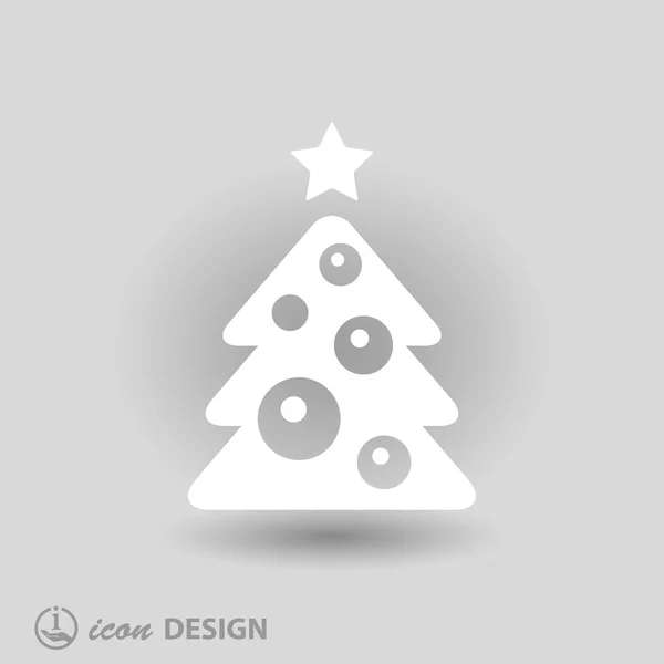 Pictograph of christmas tree — Stock Vector