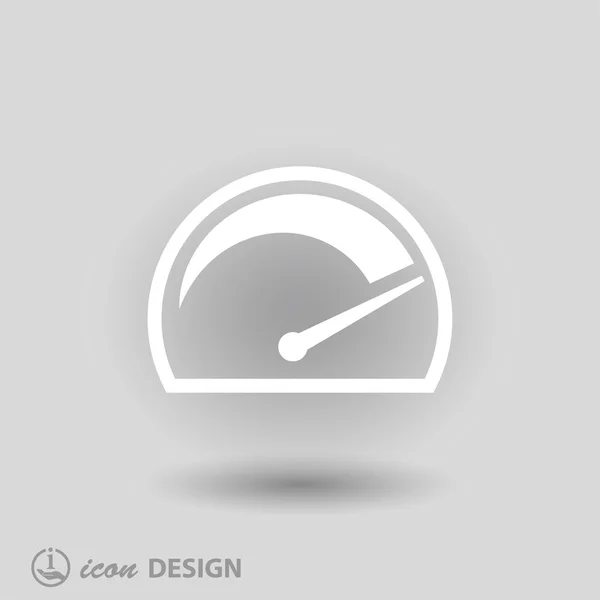 Pictogramme de l'icône du compteur de vitesse — Image vectorielle