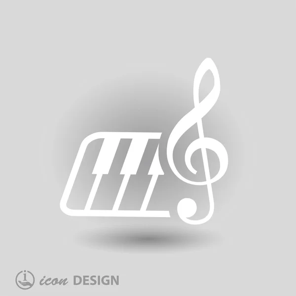 Piktogramm von Musik-Taste und Tastatur — Stockvektor