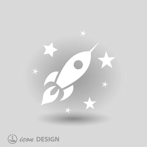 Signo de icono de cohete — Vector de stock