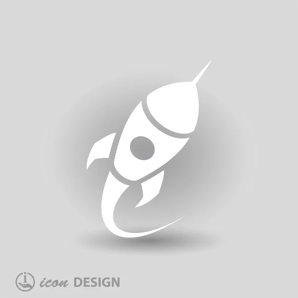 Raketa ikony znamení — Stockový vektor