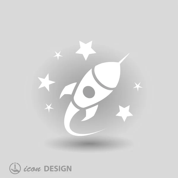 Signo de icono de cohete — Vector de stock