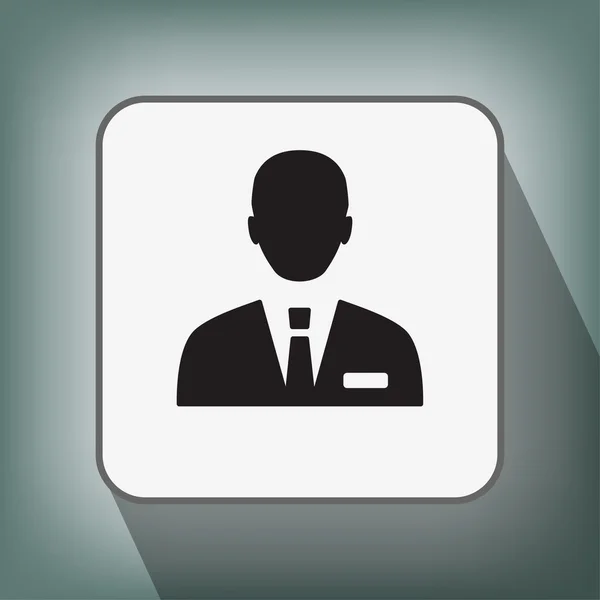 Pictograph of businessman icon — Stock Vector