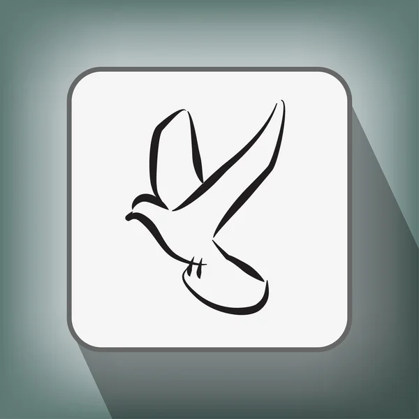 Piktogramm des Vogelsymbols — Stockvektor