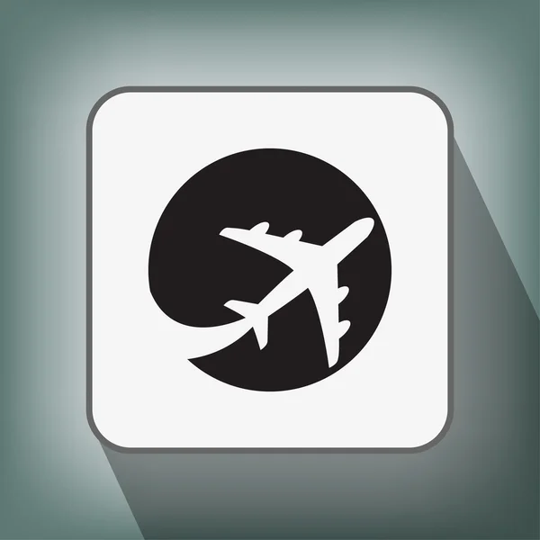 Pictograph of airplane icon — Stock Vector