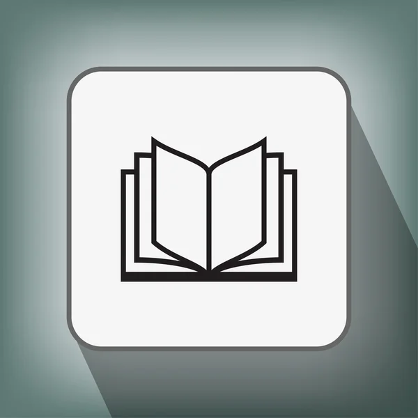 Pictografía del icono del libro — Vector de stock