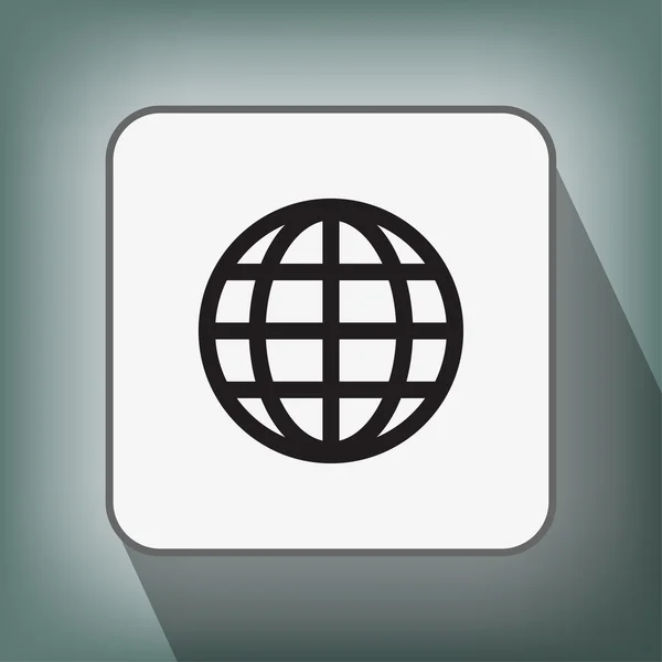 Piktografi af globus ikon – Stock-vektor