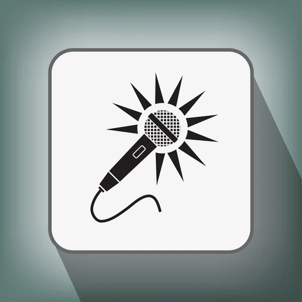 Icône de microphone signe — Image vectorielle