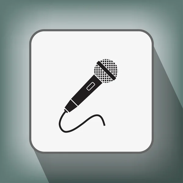 Icône de microphone signe — Image vectorielle