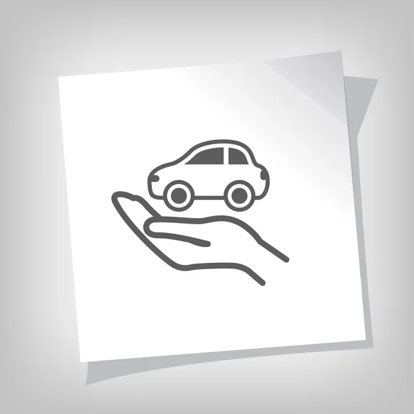 Pictografía del icono del coche — Vector de stock