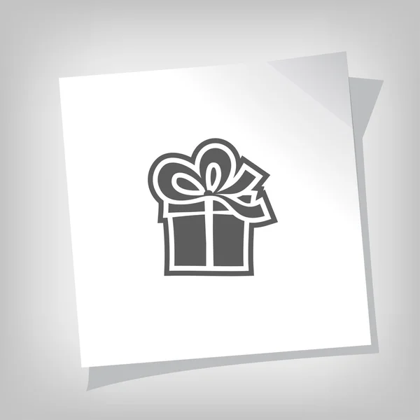 Pictograph ajándék ikon — Stock Vector