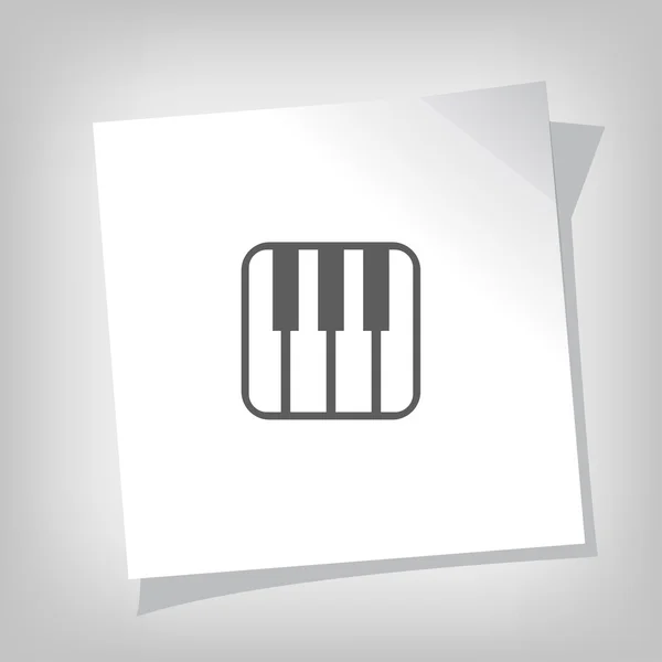 Pictogramme du clavier de musique — Image vectorielle